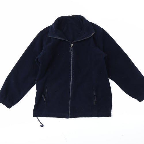 M&S Womens Blue   Full Zip Jumper Size 10