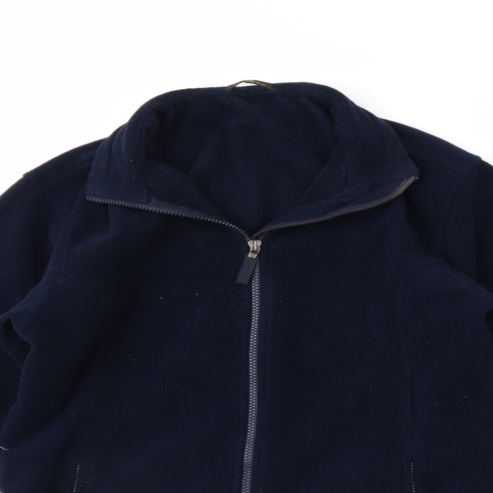 M&S Womens Blue   Full Zip Jumper Size 10