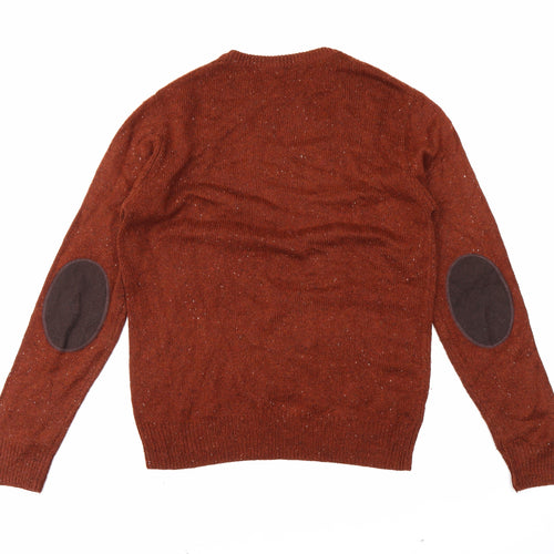 Cedar Wood State Mens Orange   Pullover Jumper Size M