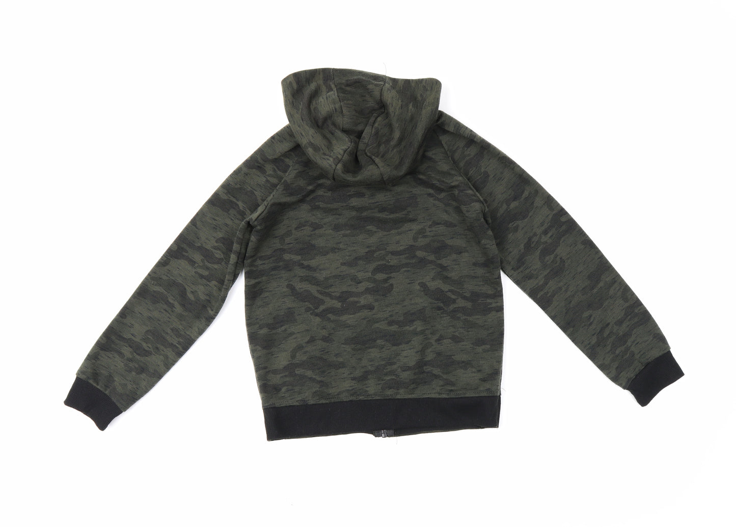 Primark Boys Green Camouflage  Full Zip Hoodie Size 10-11 Years