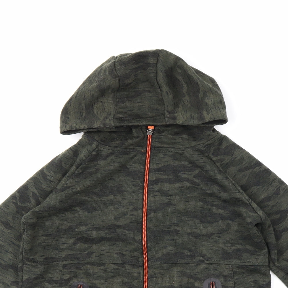 Primark Boys Green Camouflage  Full Zip Hoodie Size 10-11 Years