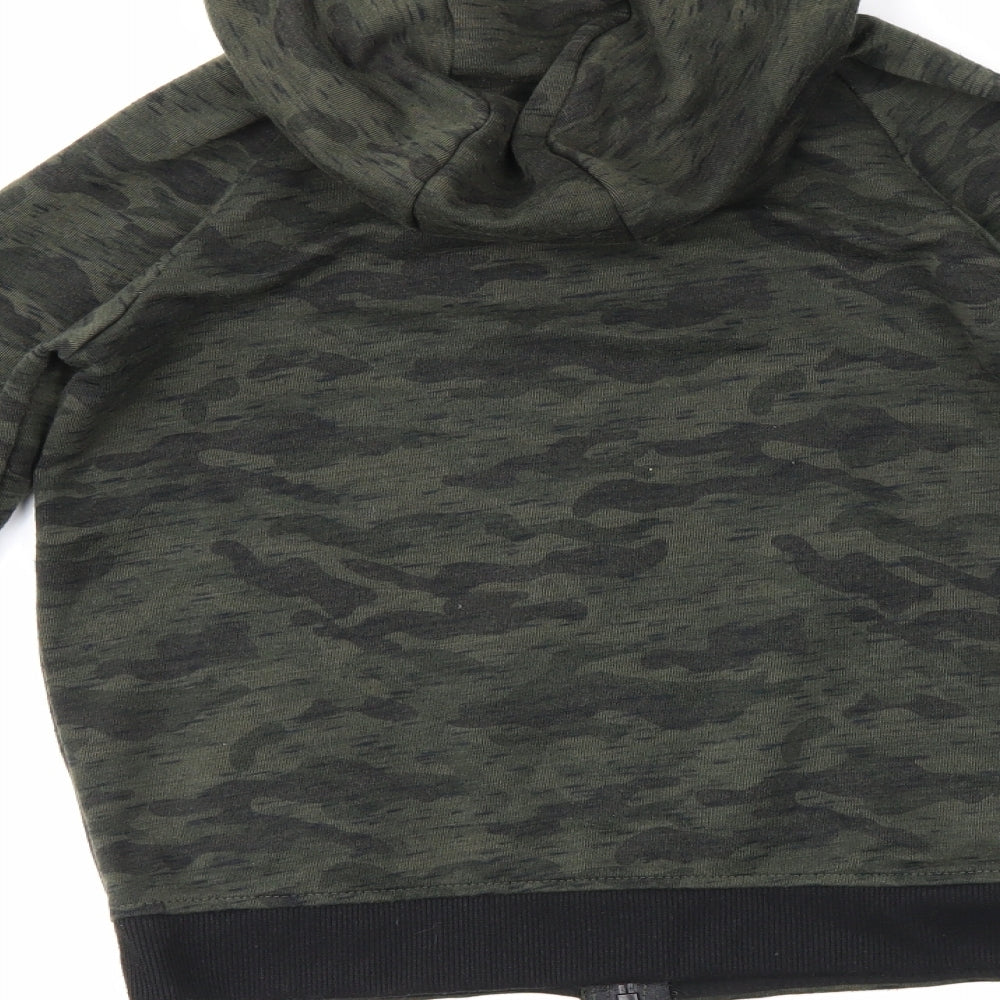 Primark Boys Green Camouflage  Full Zip Hoodie Size 10-11 Years
