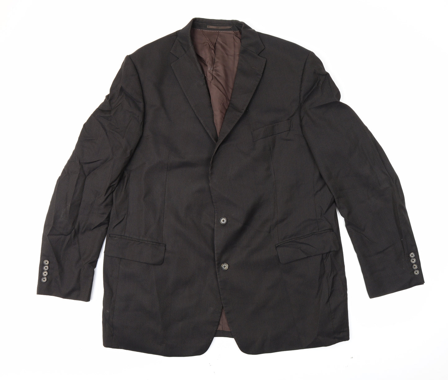 aherne Mens Black Striped  Jacket Blazer Size XL