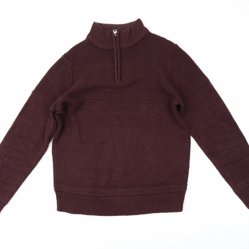 Fabric 8 Mens Brown   Henley Jumper Size M
