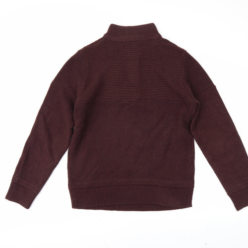 Fabric 8 Mens Brown   Henley Jumper Size M
