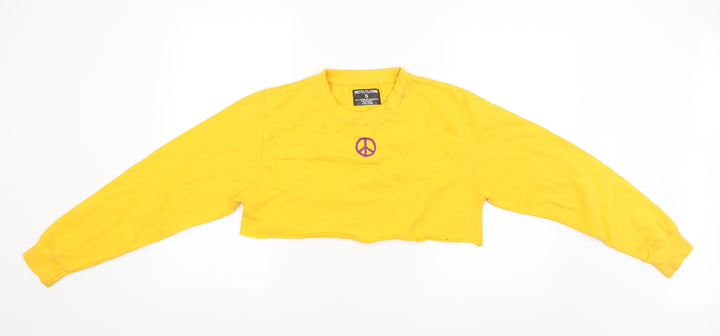 PRETTYLITTLETHING Womens Yellow   Wrap Jumper Size S