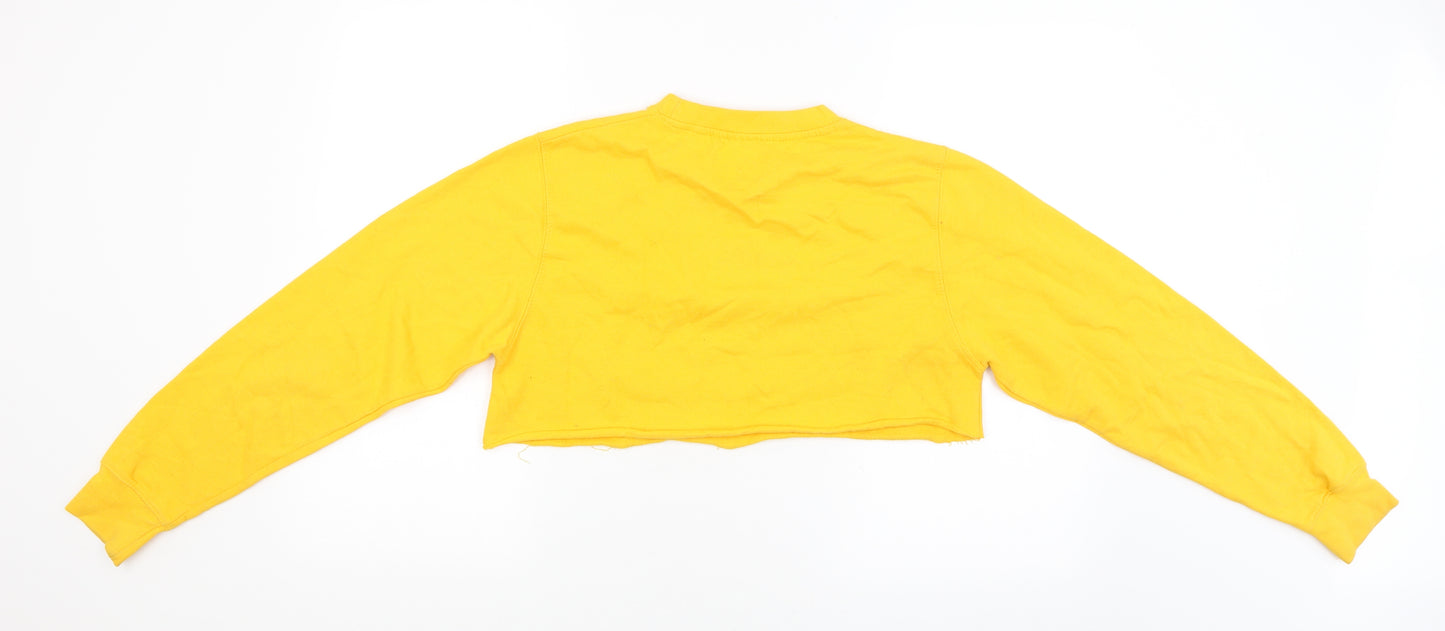 PRETTYLITTLETHING Womens Yellow   Wrap Jumper Size S