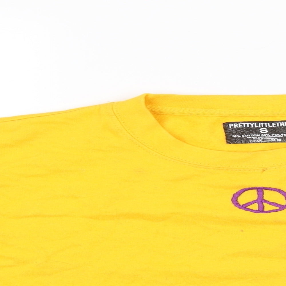 PRETTYLITTLETHING Womens Yellow   Wrap Jumper Size S
