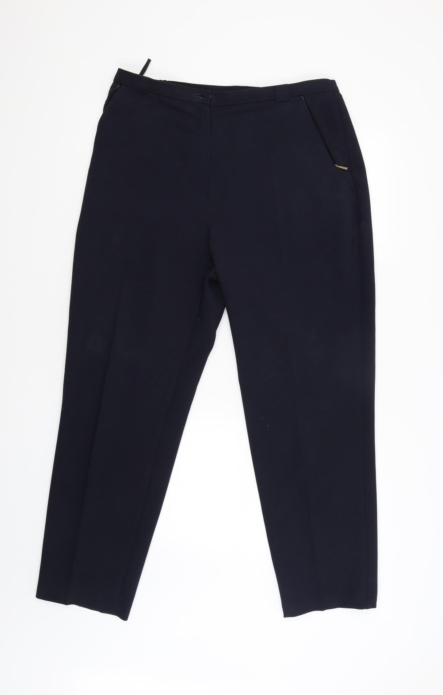 Marks and Spencer Womens Blue   Carpenter Trousers Size 16 L28 in