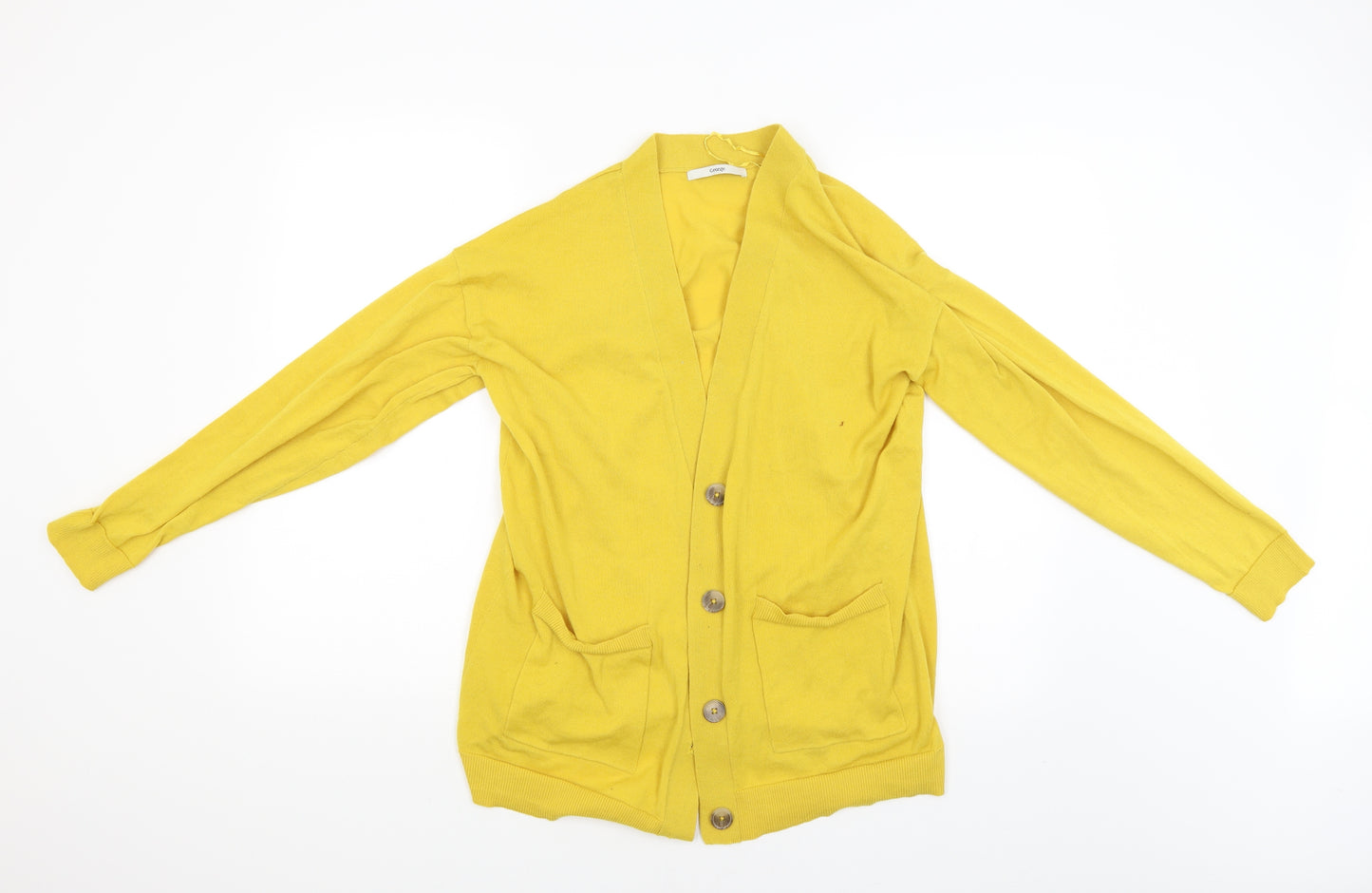 George Womens Yellow   Cardigan Jumper Size M