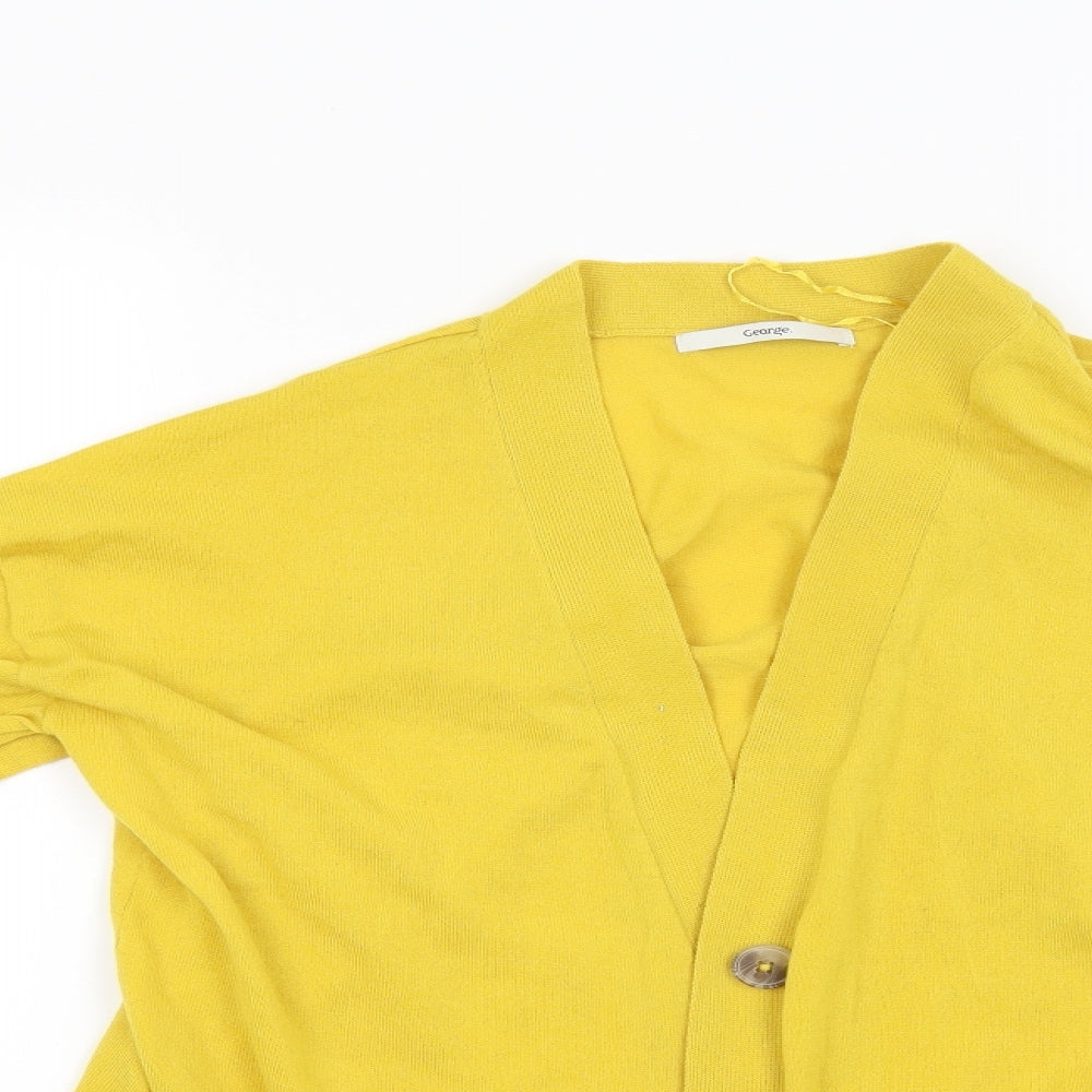 George Womens Yellow   Cardigan Jumper Size M