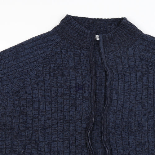 Classic Menswear Mens Blue   Full Zip Jumper Size L
