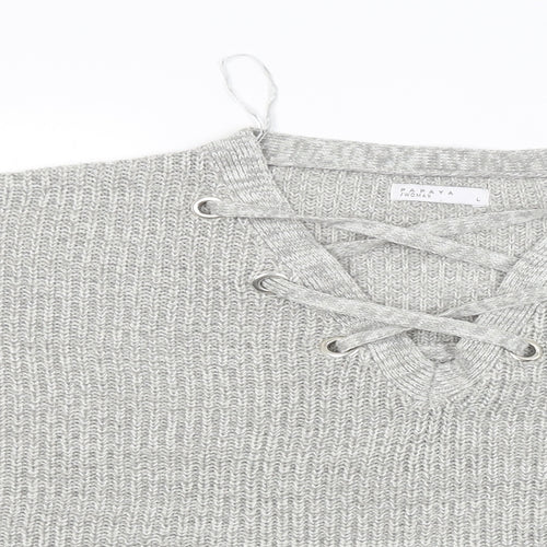 Papaya Womens Grey   Pullover Jumper Size L