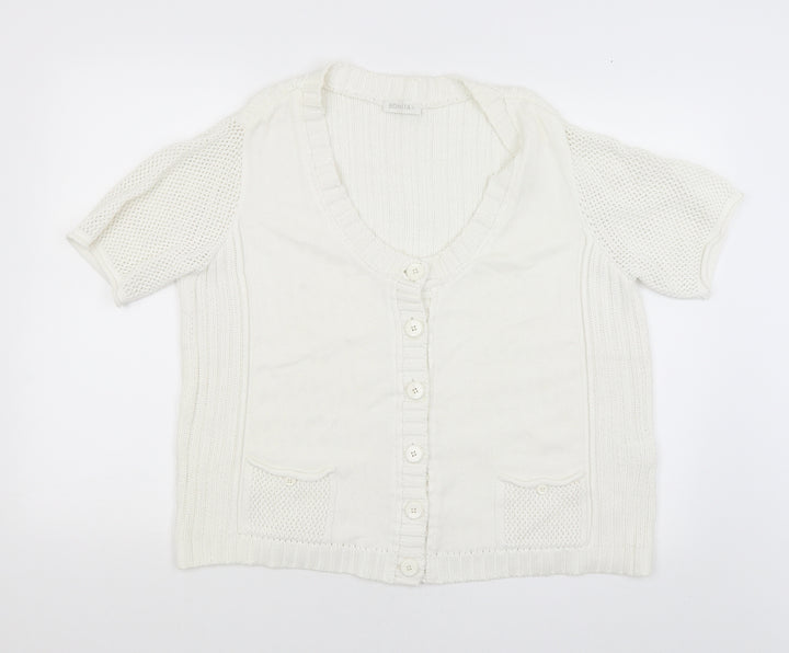 Bonita Womens White Pullover Jumper Size XL