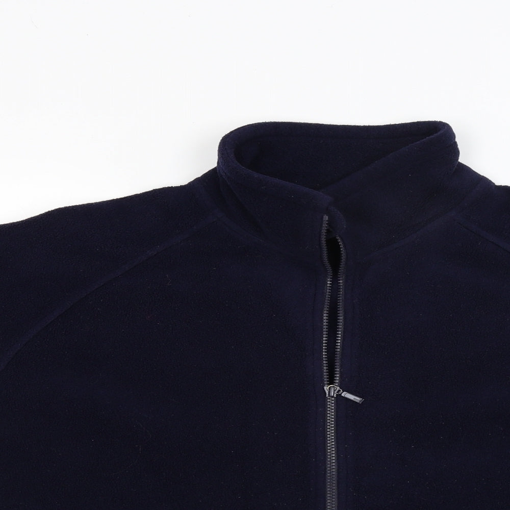 Eastex Womens Blue Floral  Full Zip Jumper Size M