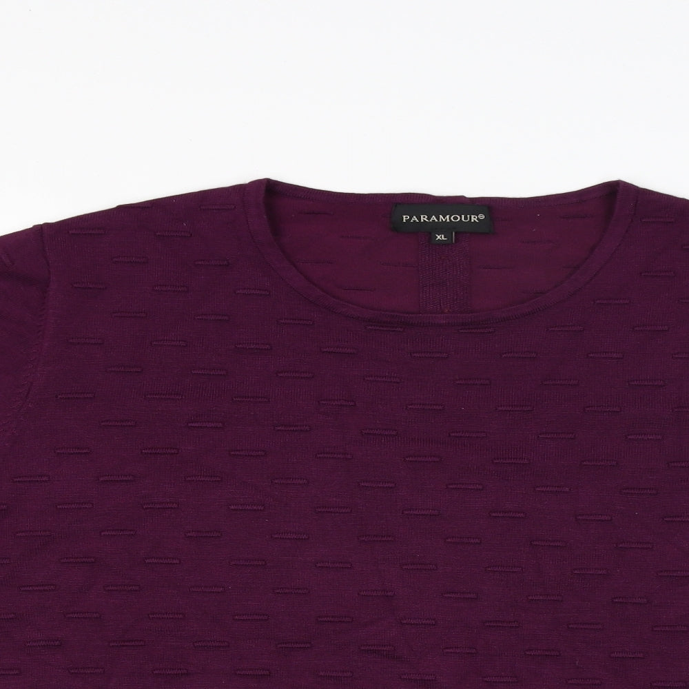 paramour Womens Purple   Pullover Jumper Size XL