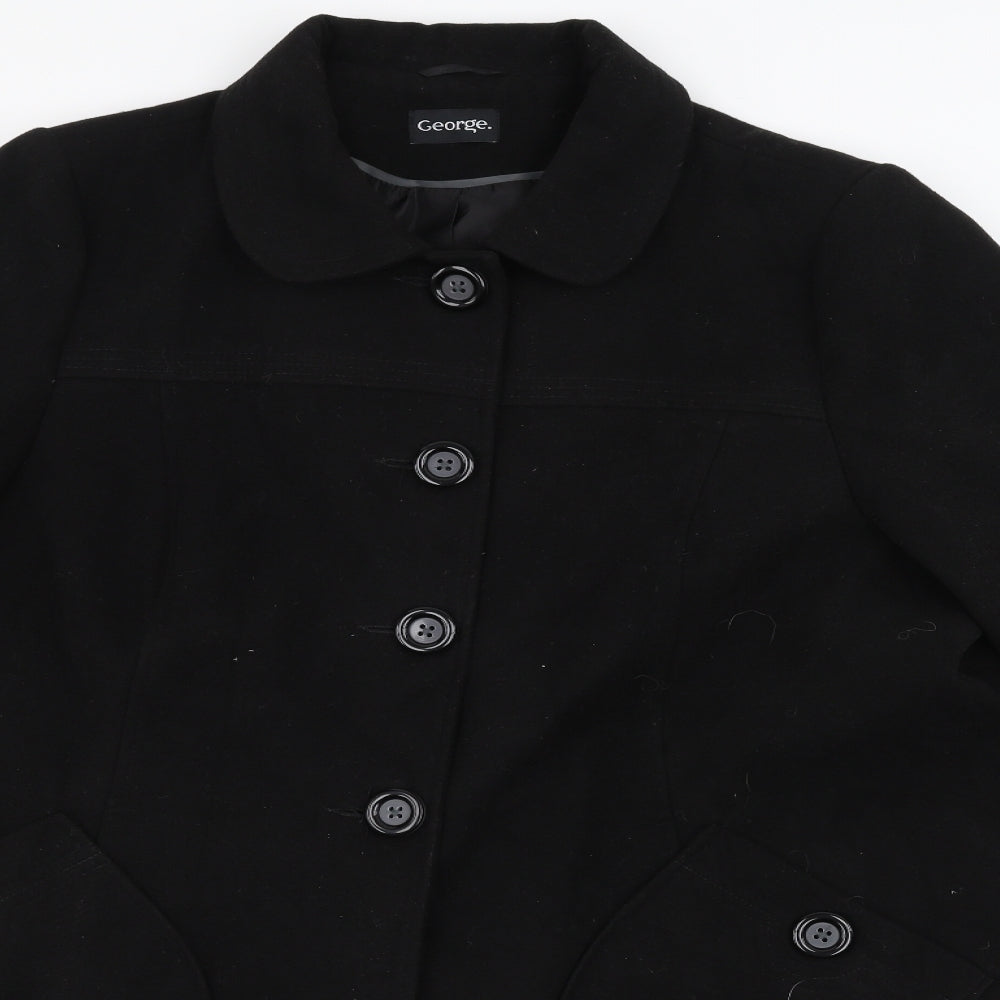 George Womens Black   Pea Coat Coat Size 22