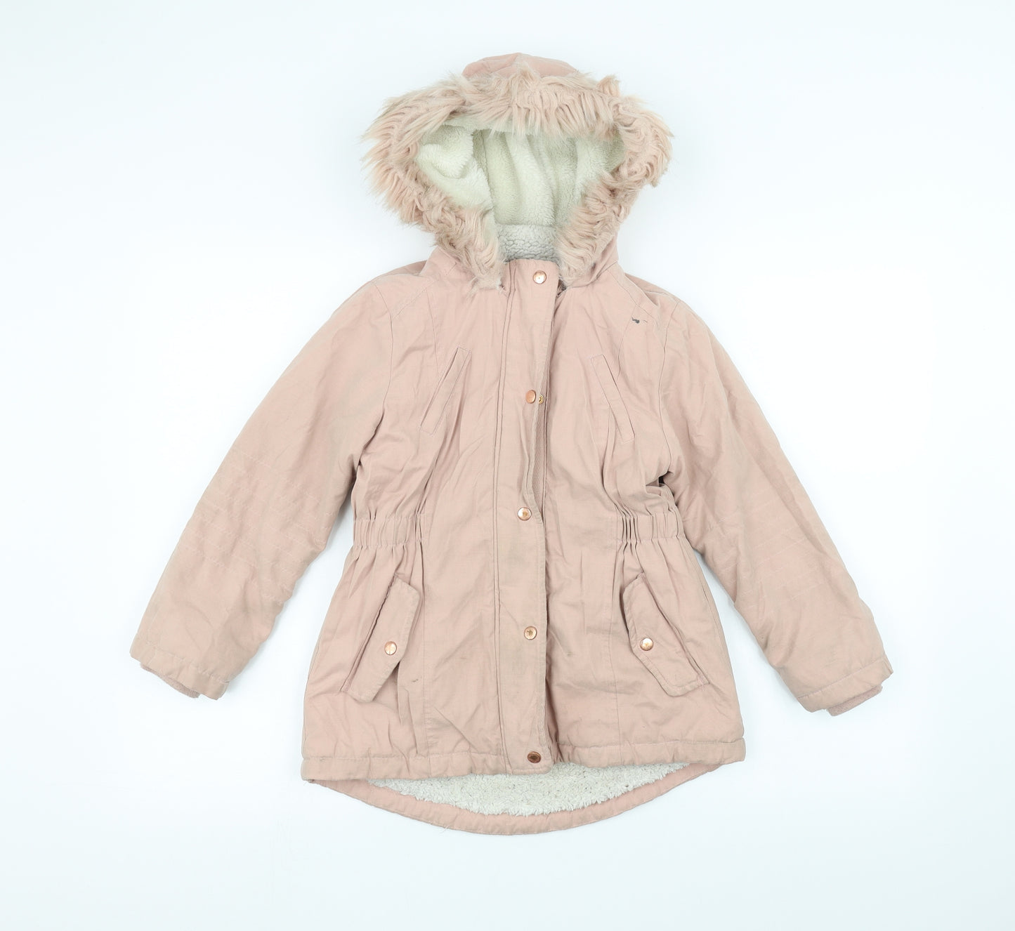 George Girls Pink   Parka Coat Size 7-8 Years