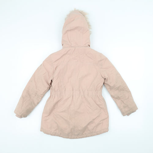 George Girls Pink   Parka Coat Size 7-8 Years