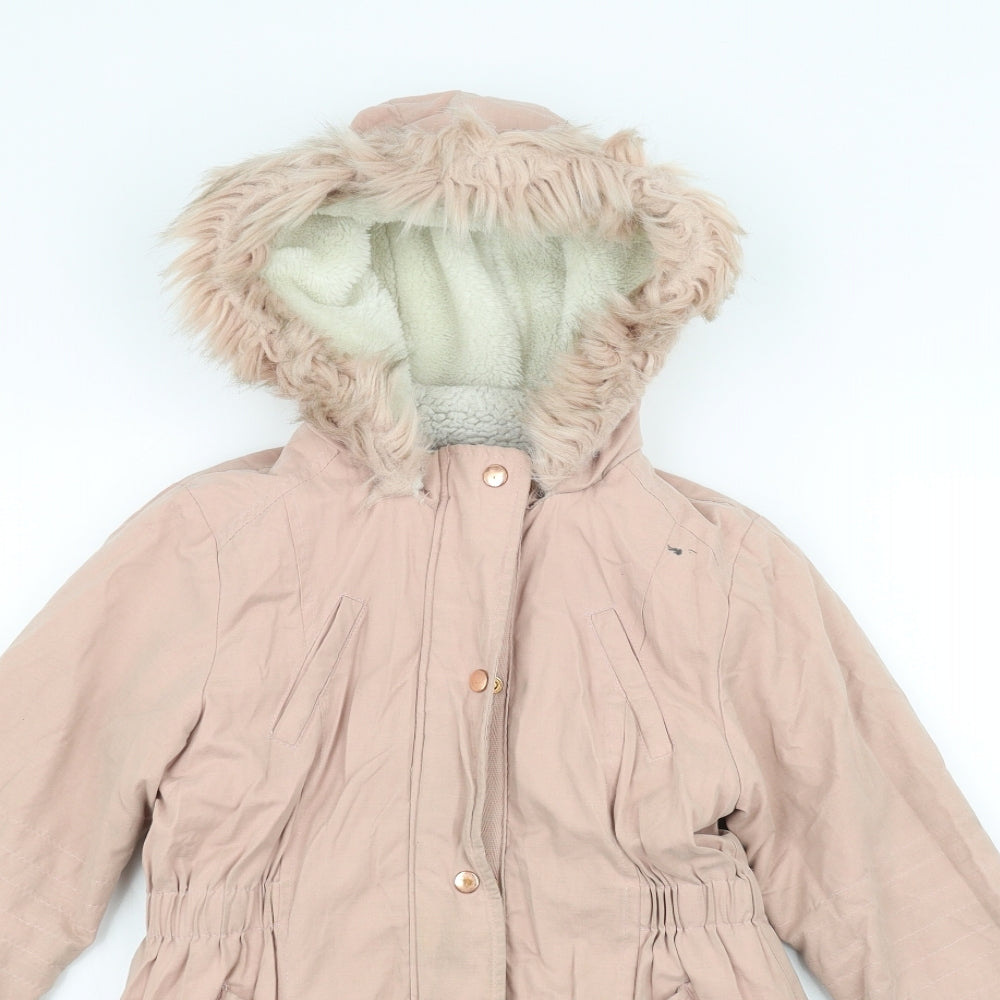 George Girls Pink   Parka Coat Size 7-8 Years