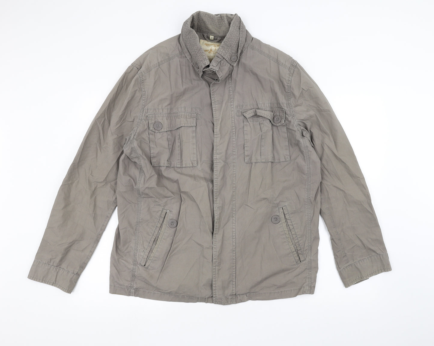 MANTARAY PRODUCTS Mens Grey   Pea Coat Coat Size M