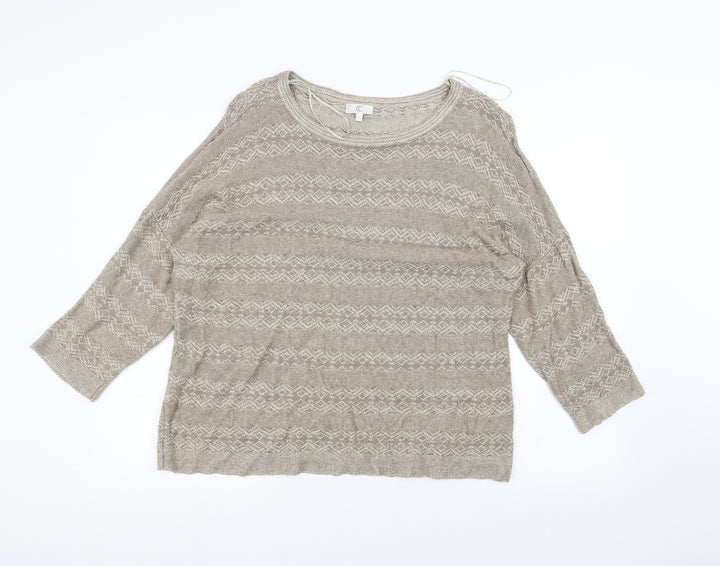 Country Club Womens Brown Pullover Jumper Size XL