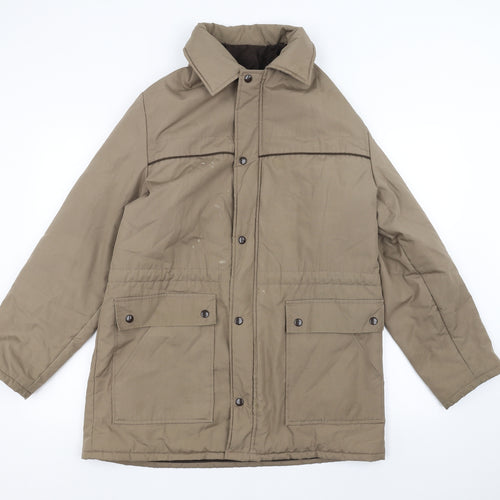 stmichael Mens Brown   Pea Coat Coat Size M