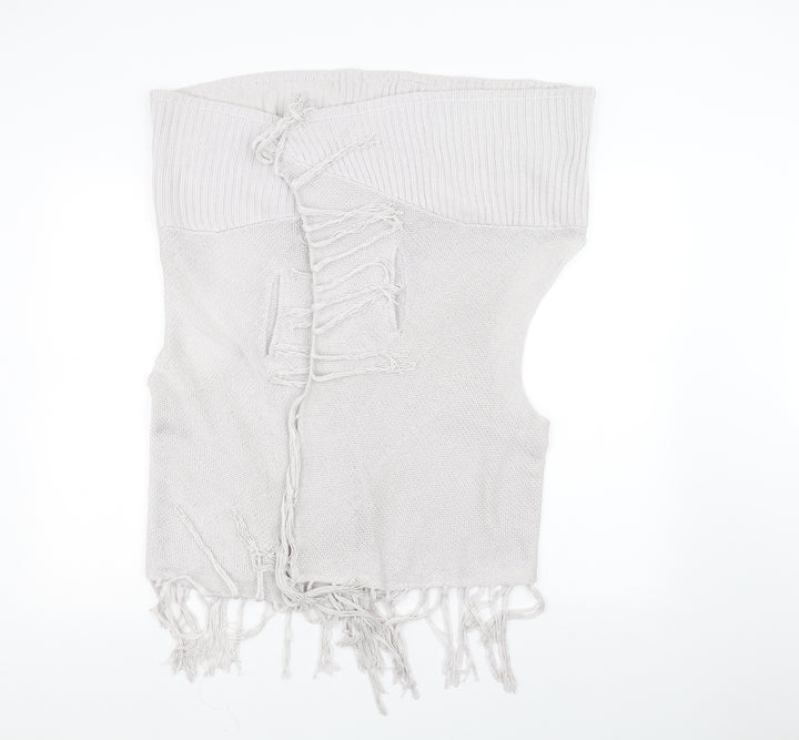 Topshop Womens White Jacket Coatigan Size 16
