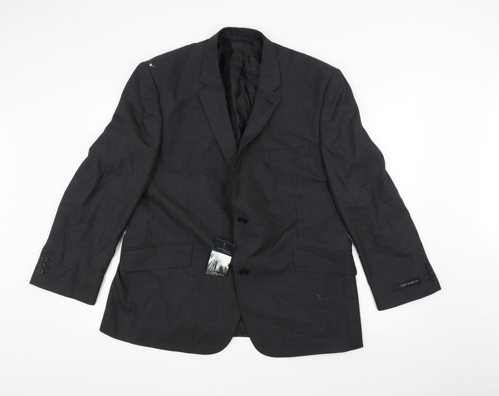 Tom English Mens Black   Jacket Suit Jacket Size 36