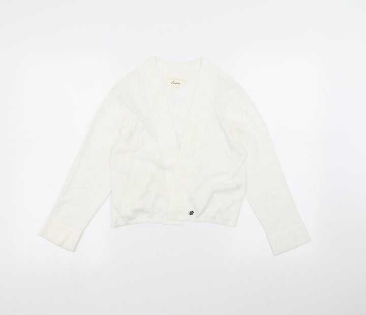 Linea Womens White   Cardigan Jumper Size M