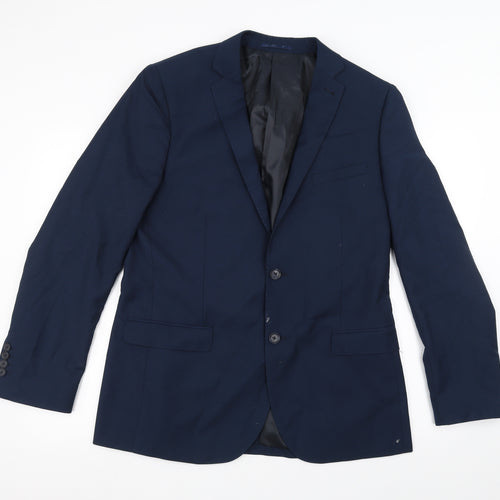 Taylor & Cutter Mens Blue   Jacket Suit Jacket Size 34