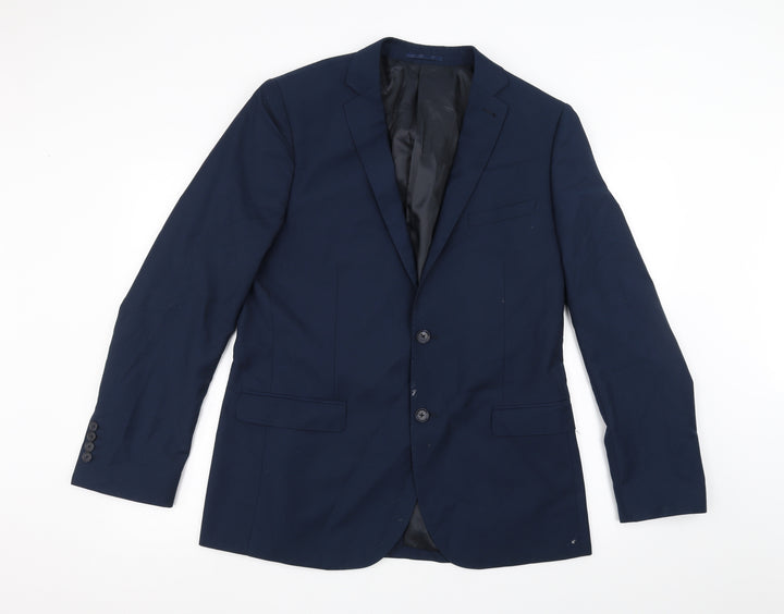 Taylor & Cutter Mens Blue   Jacket Suit Jacket Size 34