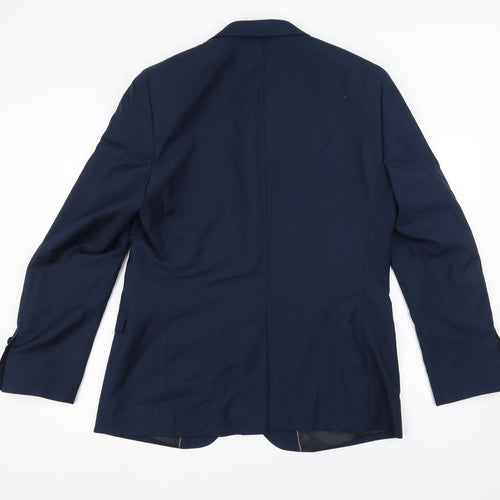 Taylor & Cutter Mens Blue   Jacket Suit Jacket Size 34