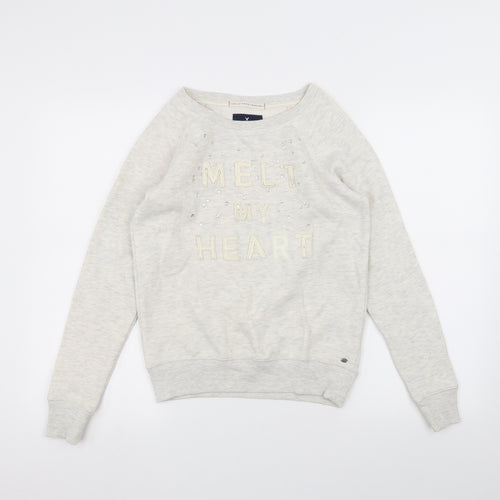 American Eagle Outfitters Womens White   Pullover Jumper Size XS