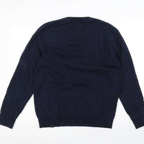 Fabric Mens Blue   Pullover Jumper Size M