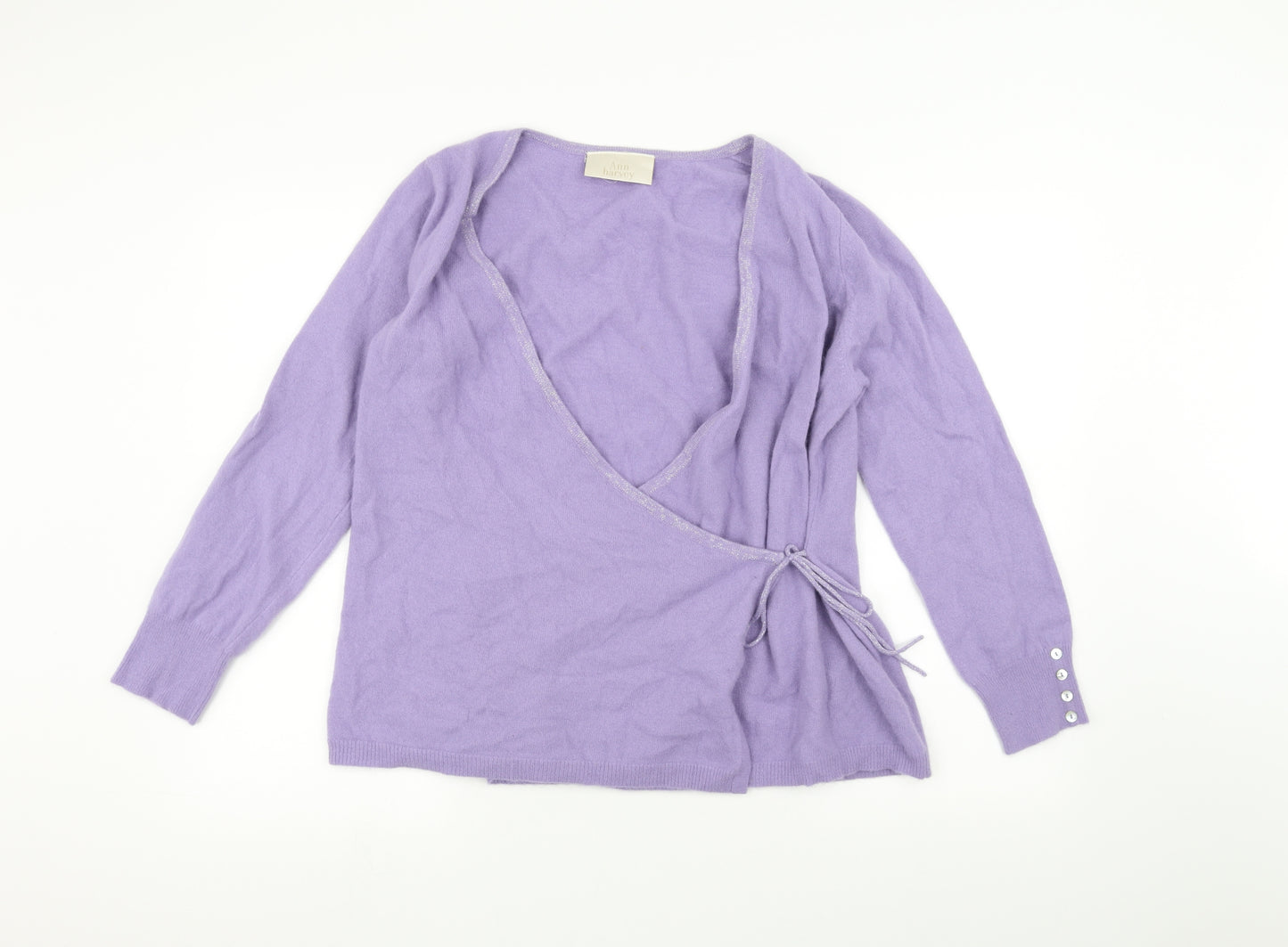 Ann Harvey Womens Purple   Cardigan Jumper Size 16