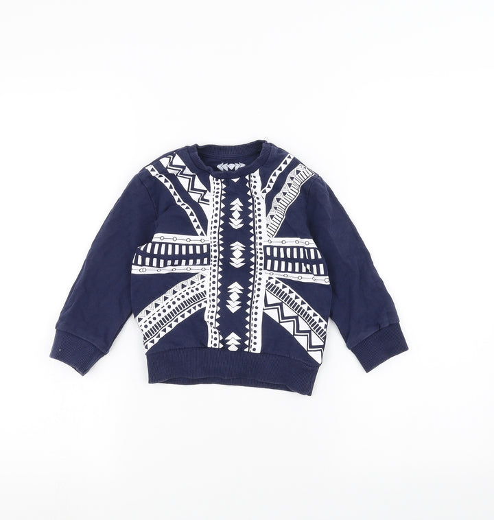 Rebel Girls Blue   Pullover Jumper Size 2-3 Years
