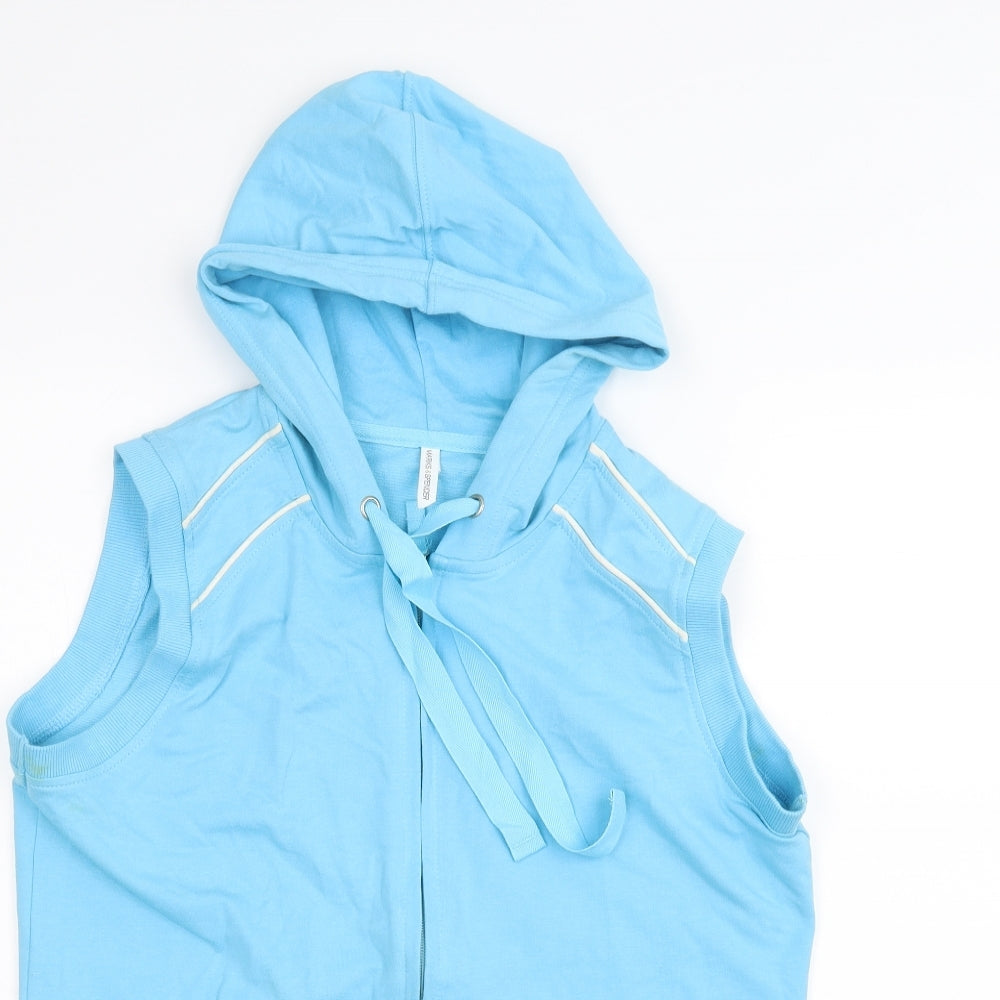 Marks and Spencer Womens Blue   Full Zip Hoodie Size 14