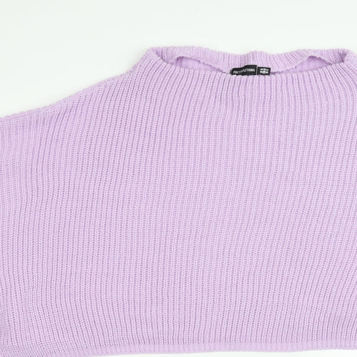 PRETTYLITTLETHING Womens Purple  Knit Pullover Jumper Size 16