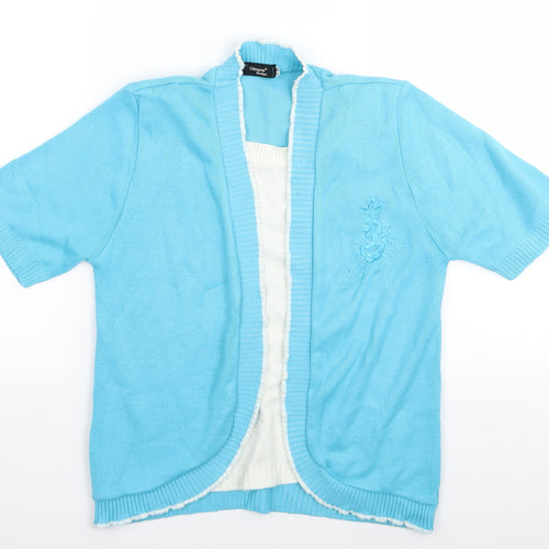 glimpse design Womens Blue   Cardigan Jumper Size S