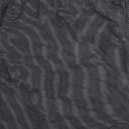 F&F Mens Grey Striped   Button-Up Size L
