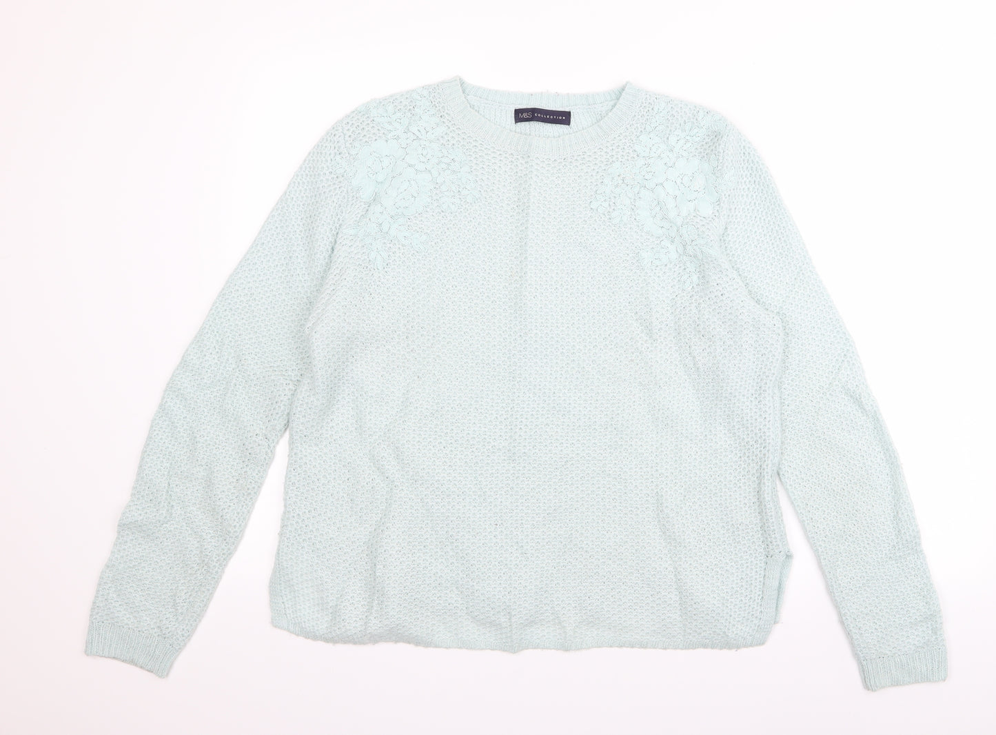 m&s Womens Green   Pullover Jumper Size 14