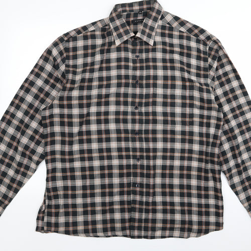 Morgan Mens Black    Button-Up Size XL