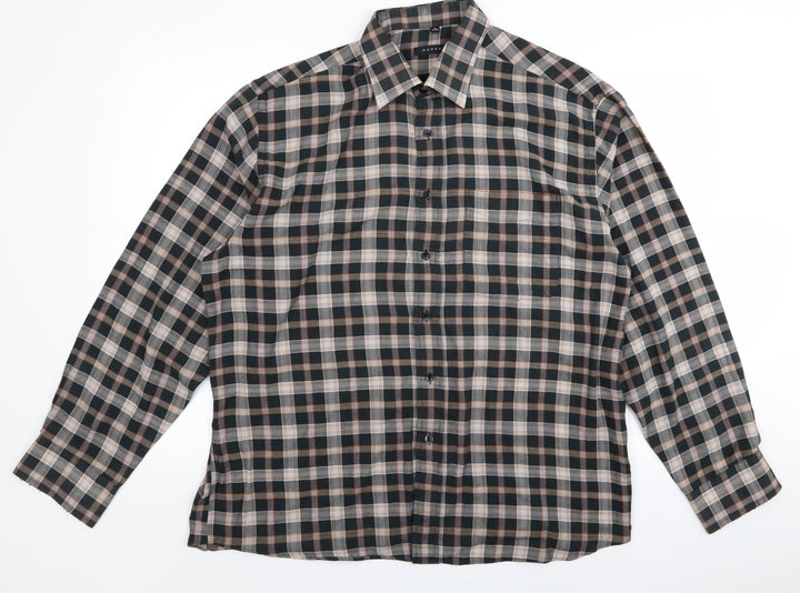 Morgan Mens Black Button-Up Size XL