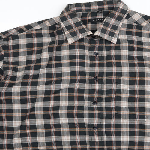 Morgan Mens Black    Button-Up Size XL