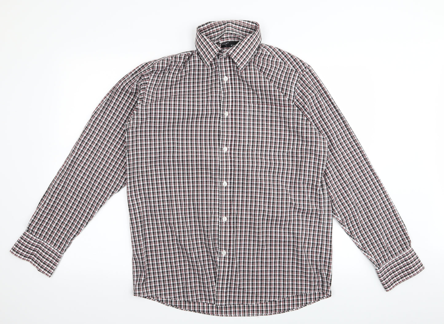 bw Mens White    Button-Up Size 15