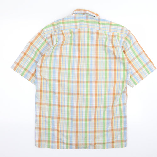 m&s Mens Multicoloured Striped   Button-Up Size 15
