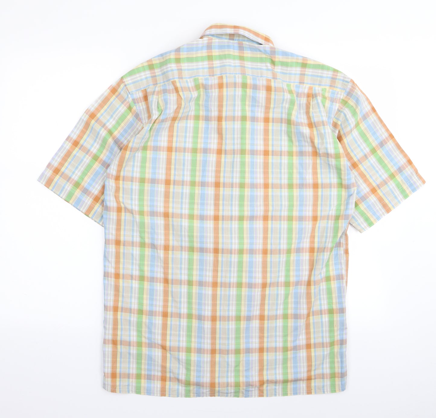 m&s Mens Multicoloured Striped   Button-Up Size 15