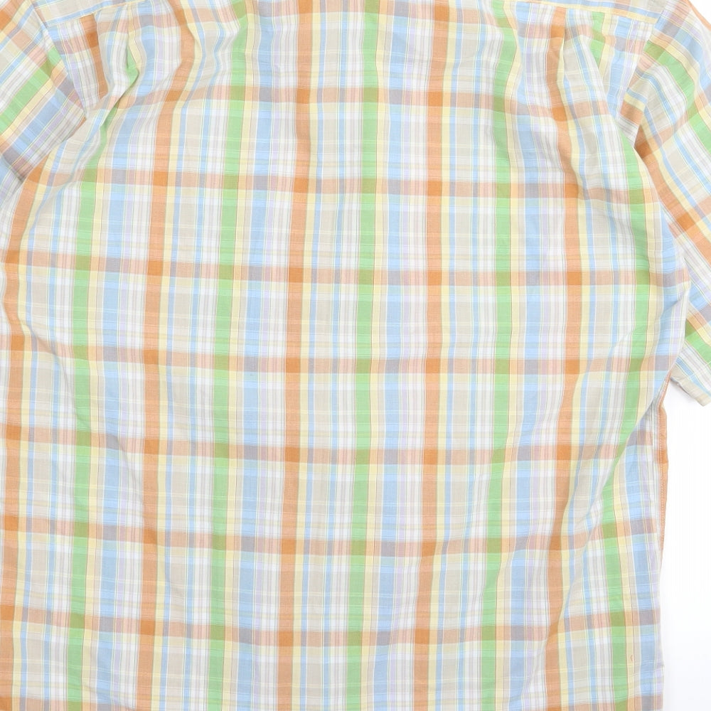m&s Mens Multicoloured Striped   Button-Up Size 15