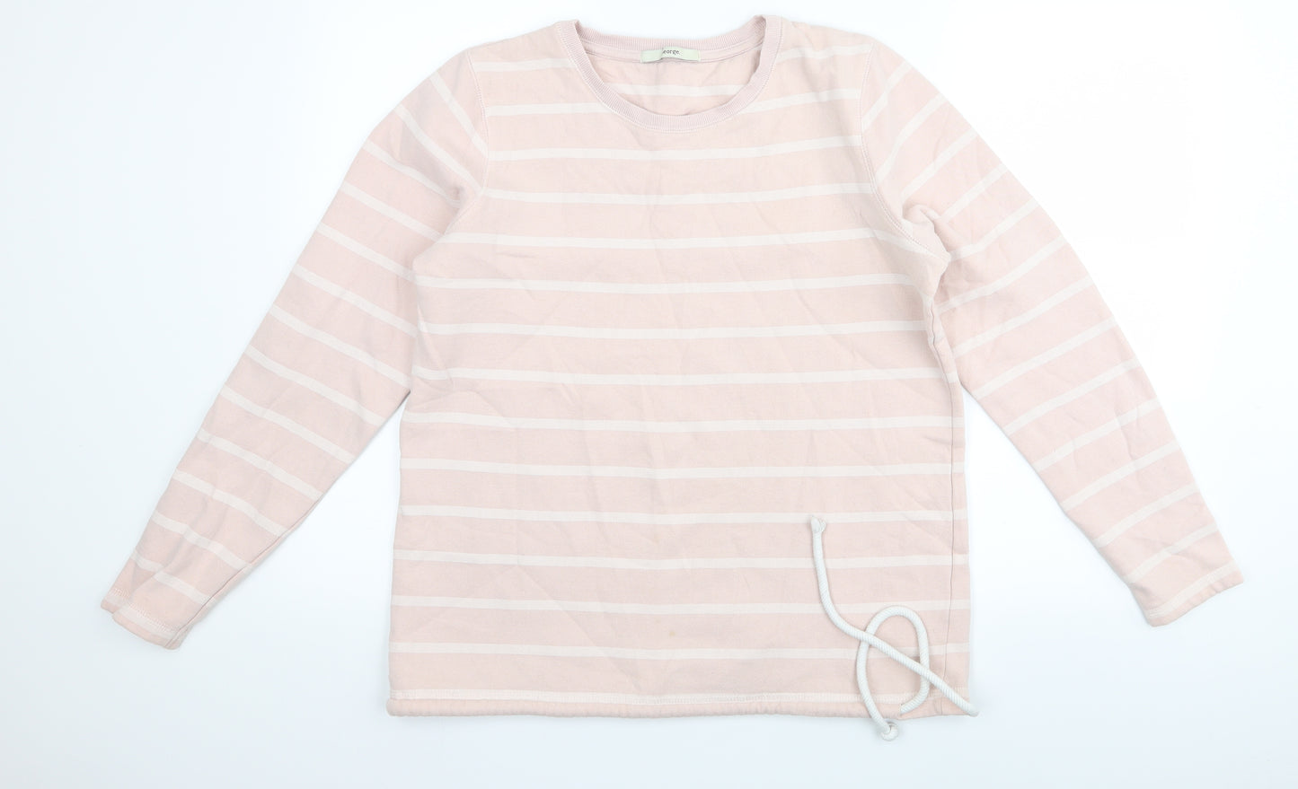 geirge Womens Pink Striped Rayon Pullover Jumper Size 14